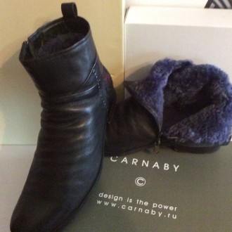 Натуральная кожа ботинки зимние GARNABY размер 42 в отличном состоянии черные. . фото 3