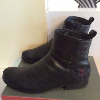 Натуральная кожа ботинки зимние GARNABY размер 42 в отличном состоянии черные. . фото 4