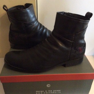 Натуральная кожа ботинки зимние GARNABY размер 42 в отличном состоянии черные. . фото 2