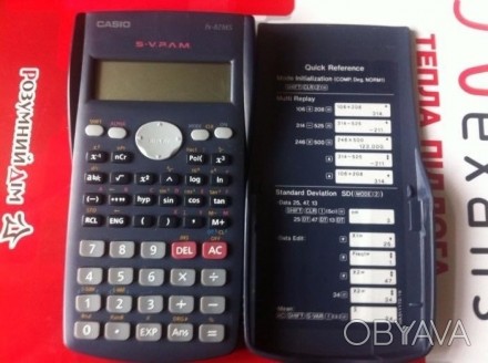 б\у в отличном состоянии Стандартный школьный калькулятор с 2-строчным экраном и. . фото 1