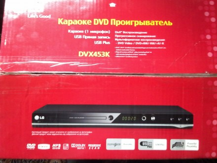Плеєр DVD  LG DVX453K з функцією караоке. 

Без мікрофона.

З коробкою та до. . фото 3