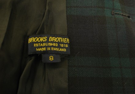 Эксклюзивный стильный женский двубортный пиджак BROOKS BROTHERS. Шотландская чер. . фото 9