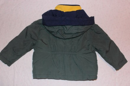 Демисезонная куртка на 86-92 р. Вставка из флиса на молнии, капюшон не отстегива. . фото 5