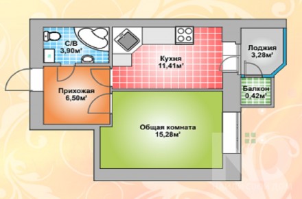 Общая площадь: 37,2 м2;
Жилая площадь: 15м2;
Площадь кухни: 11 м2;
Этаж/этажност. . фото 3
