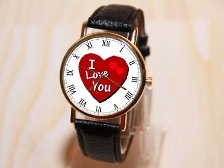 Наручные часы любовь, Часы I love you, женские часы, подарок на День святого Вал. . фото 3