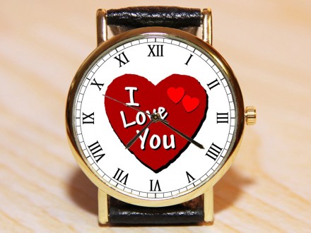 Наручные часы любовь, Часы I love you, женские часы, подарок на День святого Вал. . фото 2