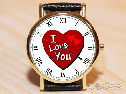 Наручные часы любовь, Часы I love you, женские часы, подарок на День святого Вал. . фото 1