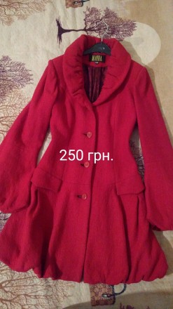 Пальто  букле красное демисезонное(только подкладка,без утеплителя) размер 44 су. . фото 2