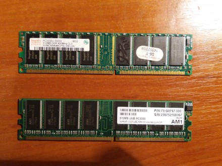 Продаю оперативную память Hynix PC3200U-30330 512MB DDR 400mhz CL3.
Две планки . . фото 2