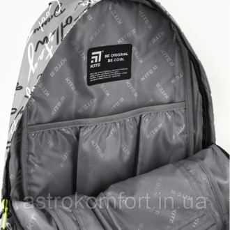 Городской рюкзак Kite K20-1009L-2. Многофункциональный с двумя вместительными от. . фото 11