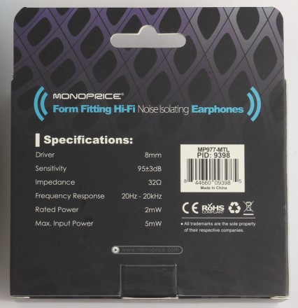Вакуумные наушники Monoprice 9398 Form Fitting Hi-Fi Noise Isolating

Тип излу. . фото 3