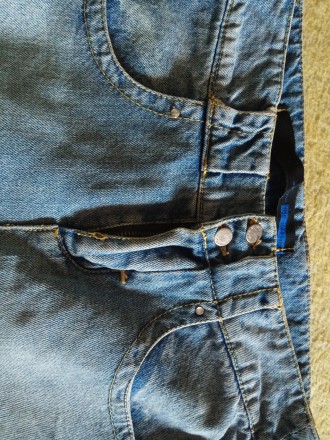 Юбка джинсовая светло голубого цвета. Деним плотный, не стрейч. В поясе 74 см, д. . фото 5