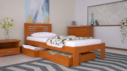 Кровать изготовлена из натурального дерева : бука или сосны (на выбор покупателя. . фото 2