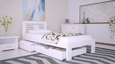 Кровать изготовлена из натурального дерева : бука или сосны (на выбор покупателя. . фото 3