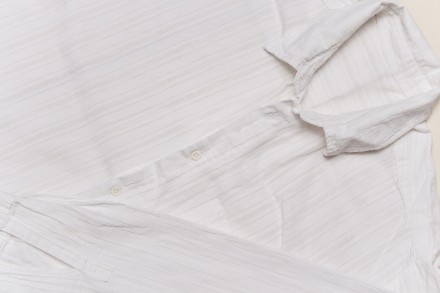 Белая рубашка, размер 50, L, ворот 41
Мерки :
Длина по спинке - 81
Ширина в п. . фото 2