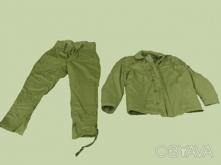 Армейские утепленные штаны новые ( состоят з внешних брюк зеленых и внутренних б. . фото 1