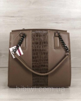  Женская классическая сумка Welassie, изготовлена из искусственной кожи. Имеет о. . фото 3