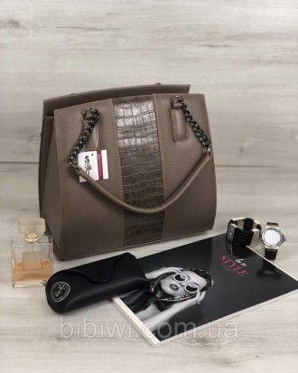  Женская классическая сумка Welassie, изготовлена из искусственной кожи. Имеет о. . фото 6