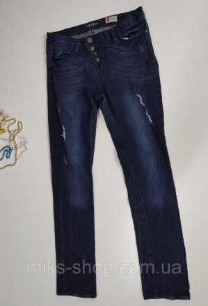 Женские эластичные, зауженные джинсы на пуговицах. Размер 46. Ткань 98% коттон, . . фото 5