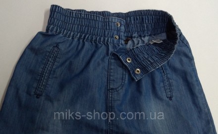 Женские джинсы на резинке. Размер L. Ткань 70% коттон, 30% спандекс. Карманы ими. . фото 3