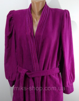 Качественный женский халат малинового цвета. Размер 44. Ткань 100% коттон. Халат. . фото 6