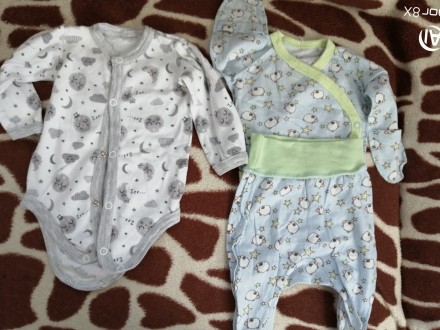 Комплект одежды для новорождённого от 0-1 месяца. Всё покупалось в магазине. Нос. . фото 3