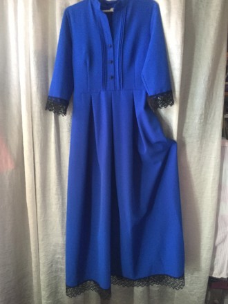 Продаётся великолепное платье, шикарный синий цвет и красивые кружева придают пл. . фото 6