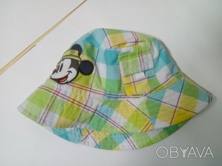 Панамка из хлопка от американского бренда Disney, от рождения до 24 месяцев.. . фото 1