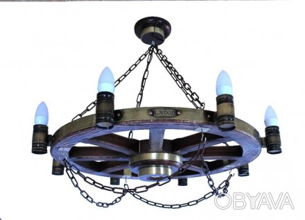 Люстра "Старое колесо" это светильник , который отличает высокое качество даже в. . фото 1