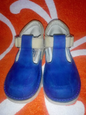 ПРОДАМ  ортопедические туфли высокого качества натуральная Итальянская кожа сине. . фото 2