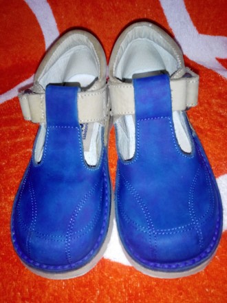 ПРОДАМ  ортопедические туфли высокого качества натуральная Итальянская кожа сине. . фото 5