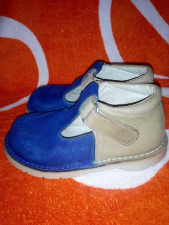ПРОДАМ  ортопедические туфли высокого качества натуральная Итальянская кожа сине. . фото 7