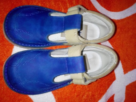 ПРОДАМ  ортопедические туфли высокого качества натуральная Итальянская кожа сине. . фото 4