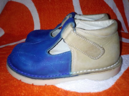 ПРОДАМ  ортопедические туфли высокого качества натуральная Итальянская кожа сине. . фото 6