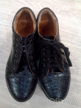 Продам кожаные туфли на толстой подошве (толщина подошвы 4,5 см), на шнурке. Нат. . фото 1
