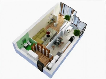 Продаем однокомнатную квартиру свободной планировки, на среднем этаже, с автоном. Харьковская. фото 5