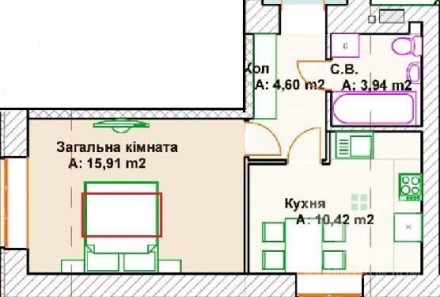 
Общая площадь: 35 м2;
Жилая площадь: 16 м2;
Площадь кухни: 11 м2;
Этаж/этажност. . фото 5