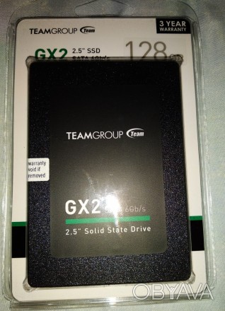 Продам новый запечатанный диск 128Гб Ssd Team GX2 2.5" SATAIII TLC (T253X2128G0C. . фото 1