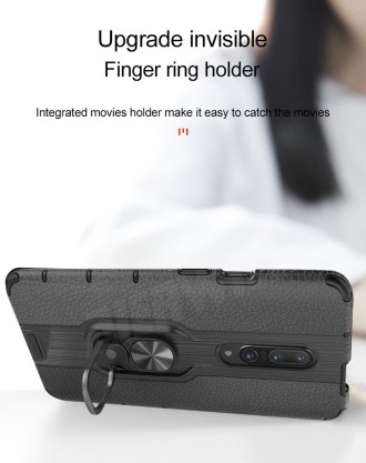 Чехол OnePlus 7T противоударный, кольцо Броня магнитный автомобильный держатель.. . фото 6