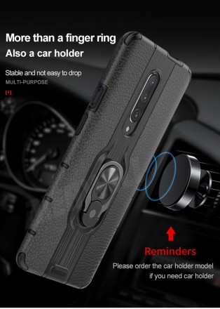 Чехол OnePlus 7T противоударный, кольцо Броня магнитный автомобильный держатель.. . фото 4