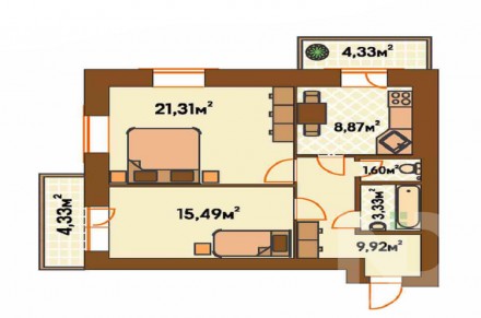 Общая площадь: 68,1 м2;
Жилая площадь: 37 м2;
Площадь кухни: 9 м2;
Этаж/этажност. . фото 3