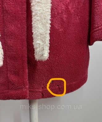 Женский мягкий короткий халат с капюшоном. Размер М. Ткань 100% полиэстер. Халат. . фото 9