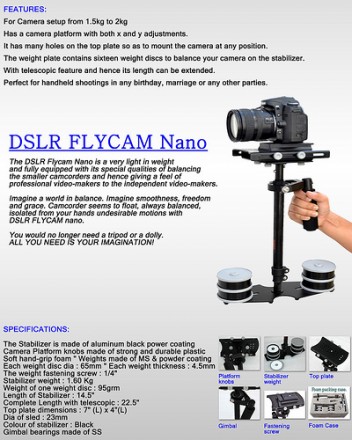 Продам Стедикам для DSLR и других камер!
Flycam nano DSLR

Стедикам новый, в . . фото 4