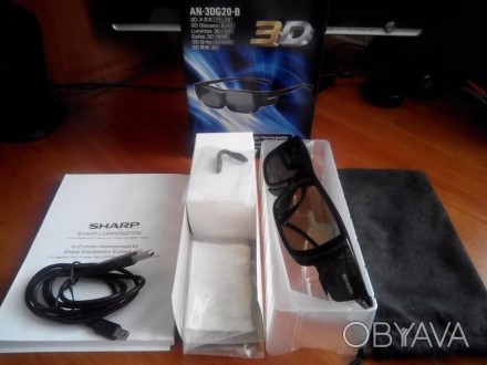 Активные 3D очки Sharp AN-3DG20-B (2 комплекта) В полной комплектации и заводско. . фото 1