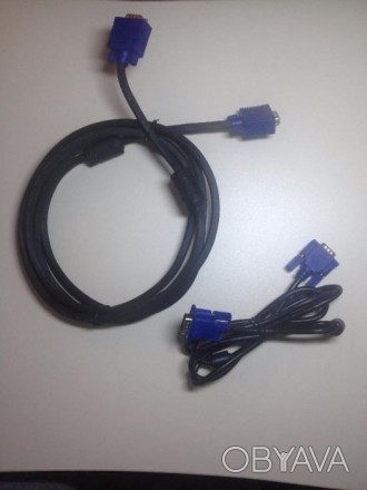 Два кабеля VGA один 3-м второй 1,5 - новые. При покупке мониторов Philips шли в . . фото 1