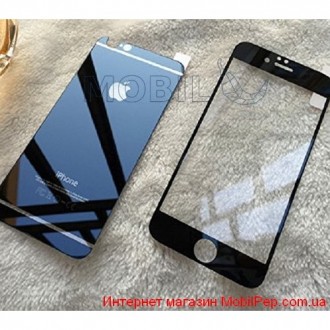 Защитное стекло для iPhone 5/5S цветное 2в1 надежная защита и украшение для экра. . фото 2