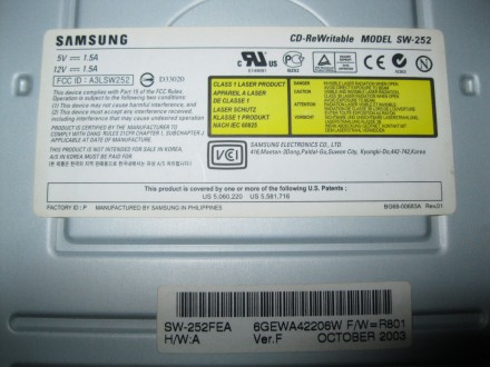 Продам дисковод к ПК : Samsung SW-252 FEA и Sony AD-7170A. Цена 70 и 100 грн. со. . фото 6