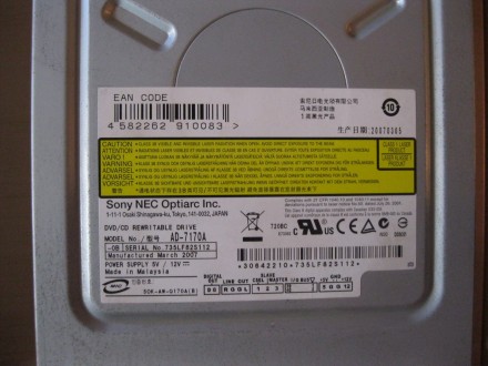 Продам дисковод к ПК : Samsung SW-252 FEA и Sony AD-7170A. Цена 70 и 100 грн. со. . фото 5