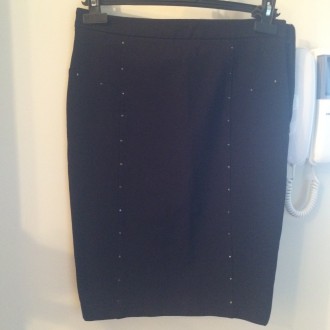 Черная юбка-карандаш Stefanel, размер XS-S. Длина - 55 см., талия - 74 см., бедр. . фото 3
