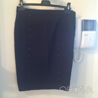 Черная юбка-карандаш Stefanel, размер XS-S. Длина - 55 см., талия - 74 см., бедр. . фото 1